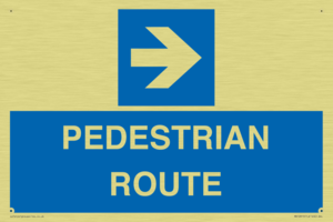PEDESTRIAN ROUTE - right arrow